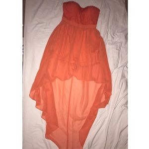 Orange High-low dress